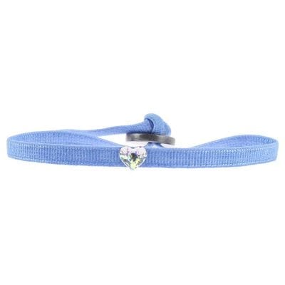 Bracelet coeur - Bleu Lavande - WHITE PATINA