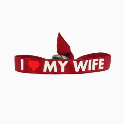 Bracelet Message I love MY WIFE - Bordeaux - Blanc/Rouge