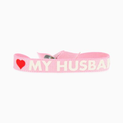 Bracelet Message I love MY HUSBAND - Rose - Blanc/Rouge