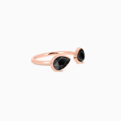 Bague Goutte Duo - Or Rose - Jet