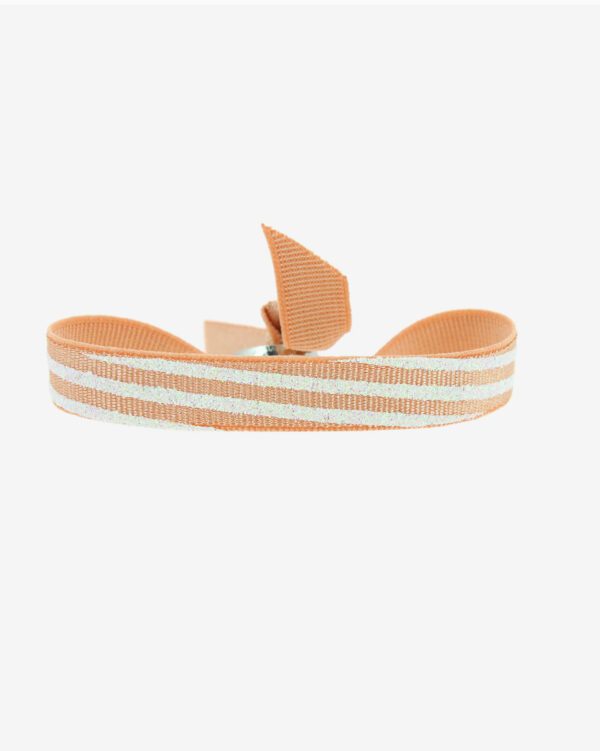 Bracelet Glitter Oblique # - Orange 1 - Palladium