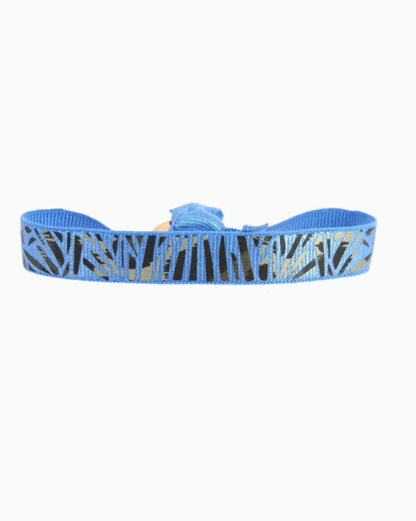 Bracelet Flex Bambou # - Bleu Lavande - Or Jaune