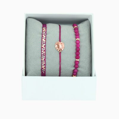 Strass Box Feuille - Rose 4 - Or Rose/Pink Bronze