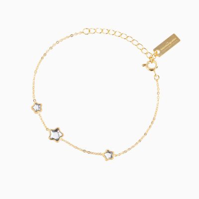 Bracelet Chaine Etoile - Or Jaune - Cristal