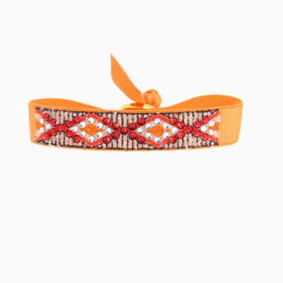 Bracelet Inca - Orange 2 - Or Jaune/Lt Siam