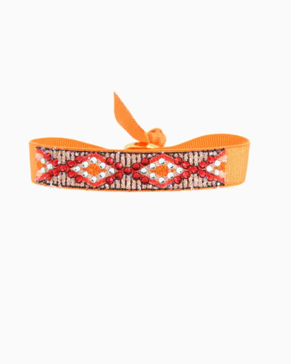 Bracelet Inca - Orange 2 - Or Jaune/Lt Siam
