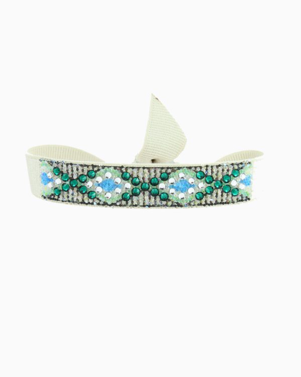 Bracelet Inca - Gris 48 - Palladium/Emerald