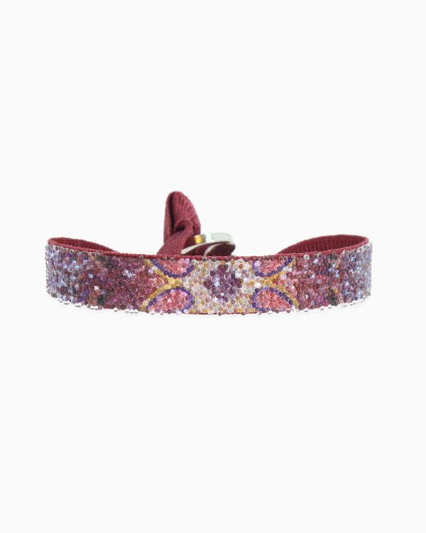 Bracelet Cachemire - Bordeaux Fonce - Multicolore