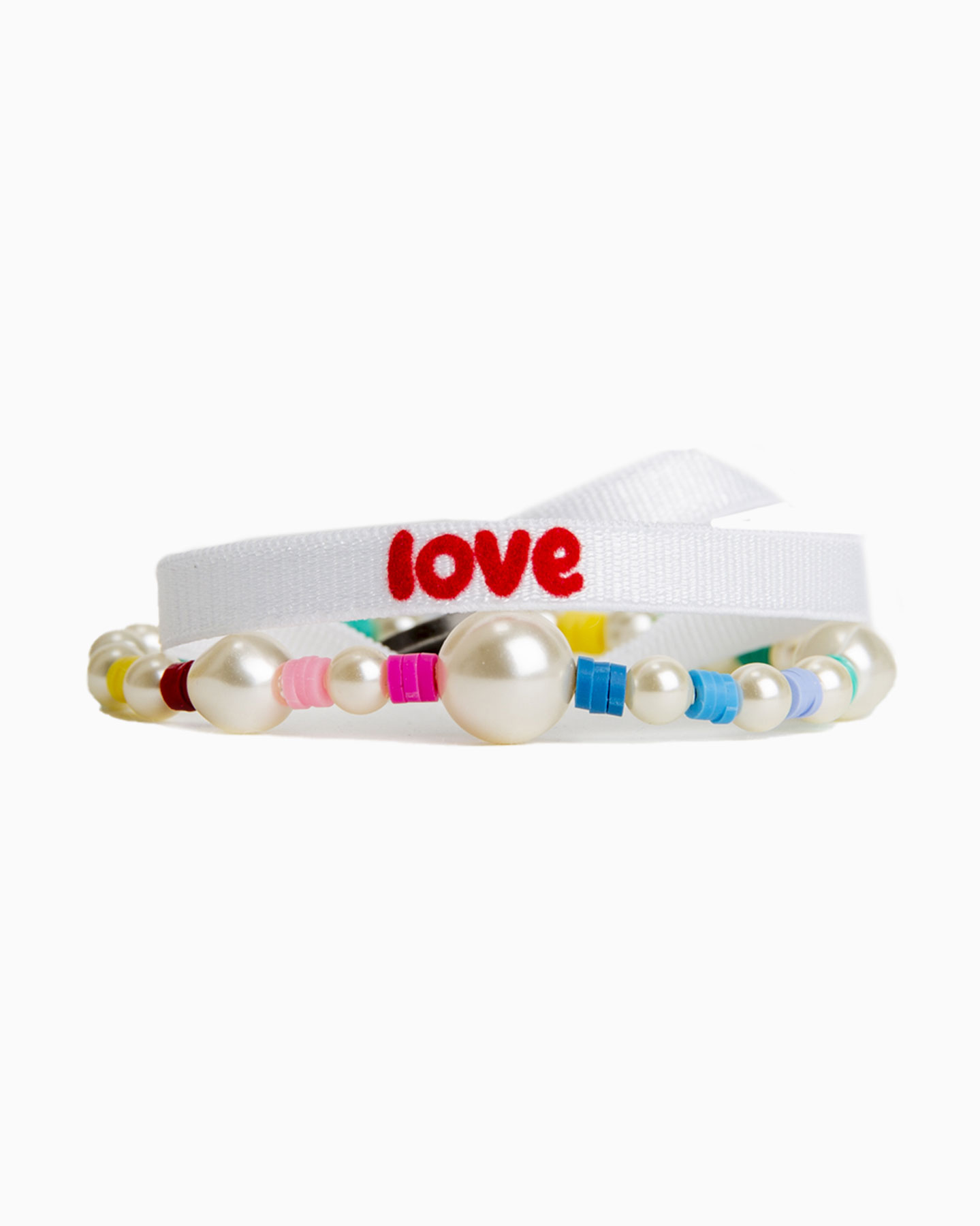 Ensemble Bracelets+Pochette Love - Multicolore - Palladium